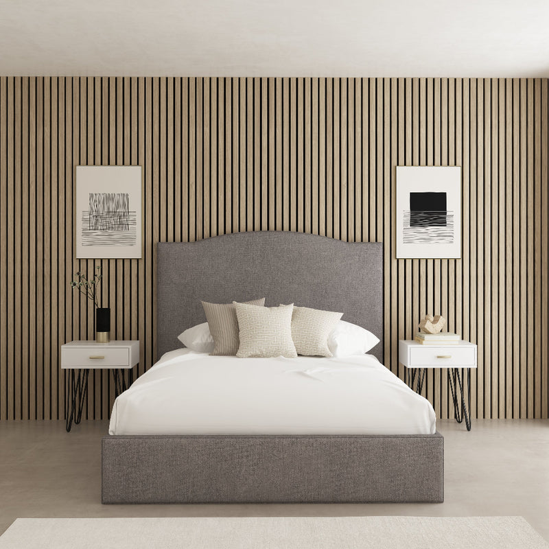 Chester Fabric Upholstered Bed Frame – styled in a bedroom