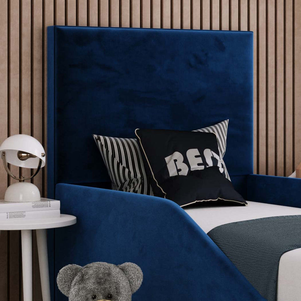 Clara Kids Fabric Bed with Safety Rails