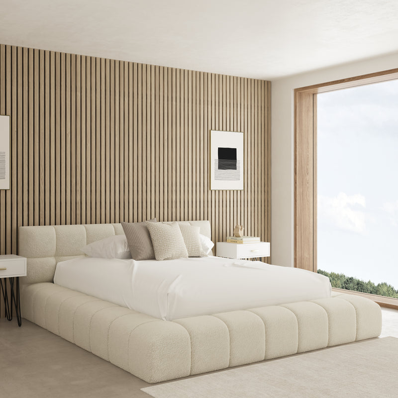 Como Bubble Fabric Upholstered Bed Frame