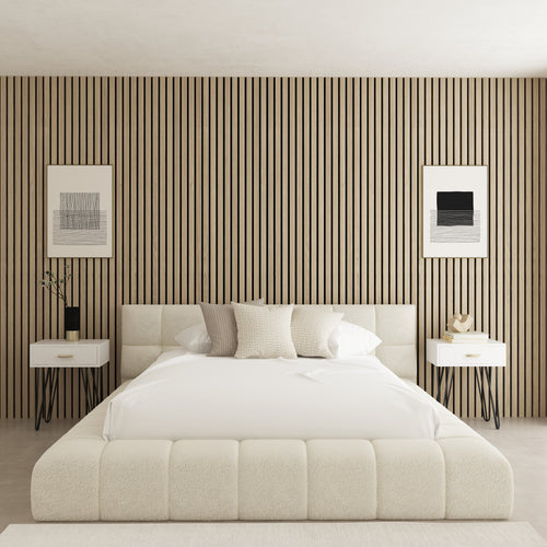 Como Bubble Fabric Upholstered Bed Frame