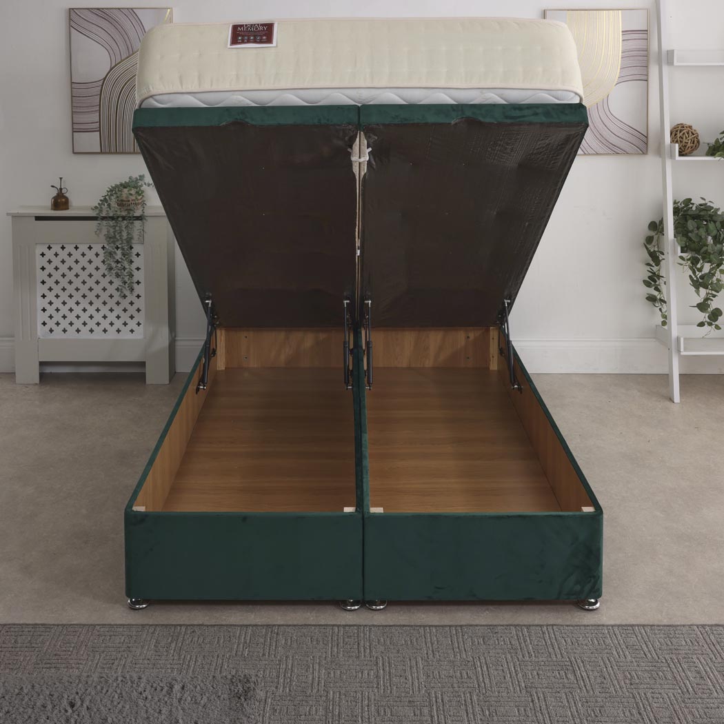 Dual Memory 1500 Pocket Sprung Ottoman End Lift Bed Set