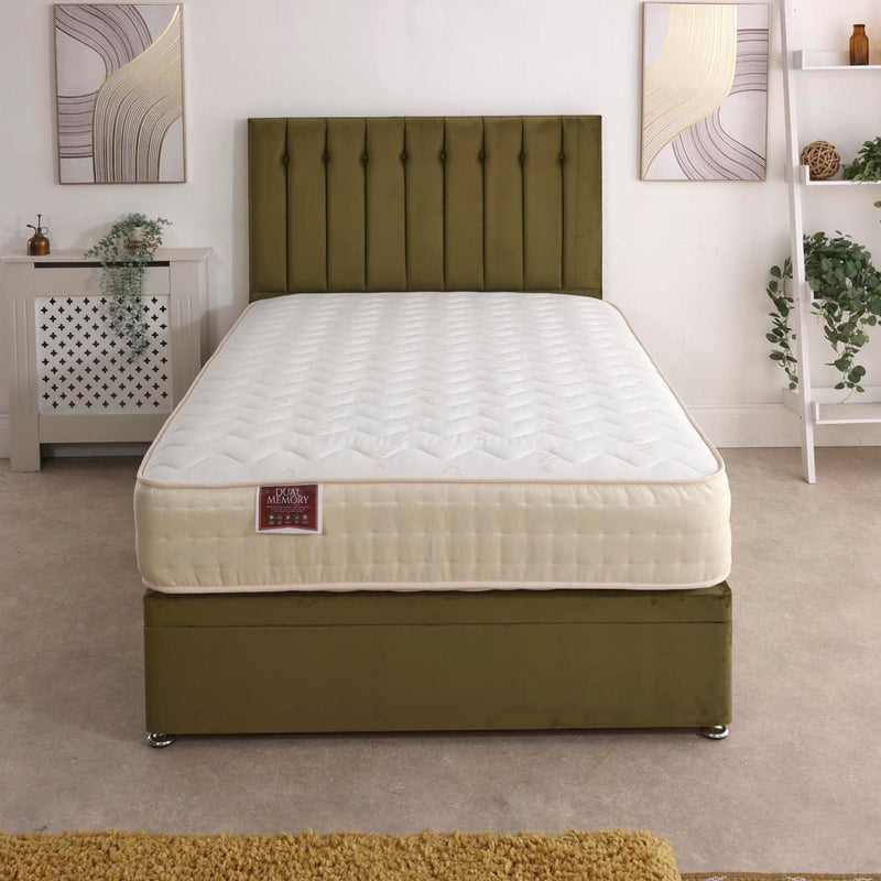 Dual Memory 1500 Pocket Sprung Ottoman Side Lift Bed Set