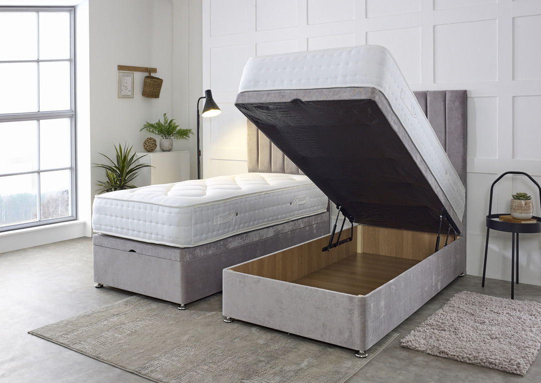 Essential Guest Hotel Zip and Link 1500 Pocket Sprung Ottoman Divan Be ...