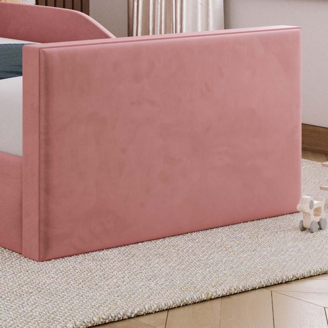 Emily Kids Fabric Bed with Safety Rails