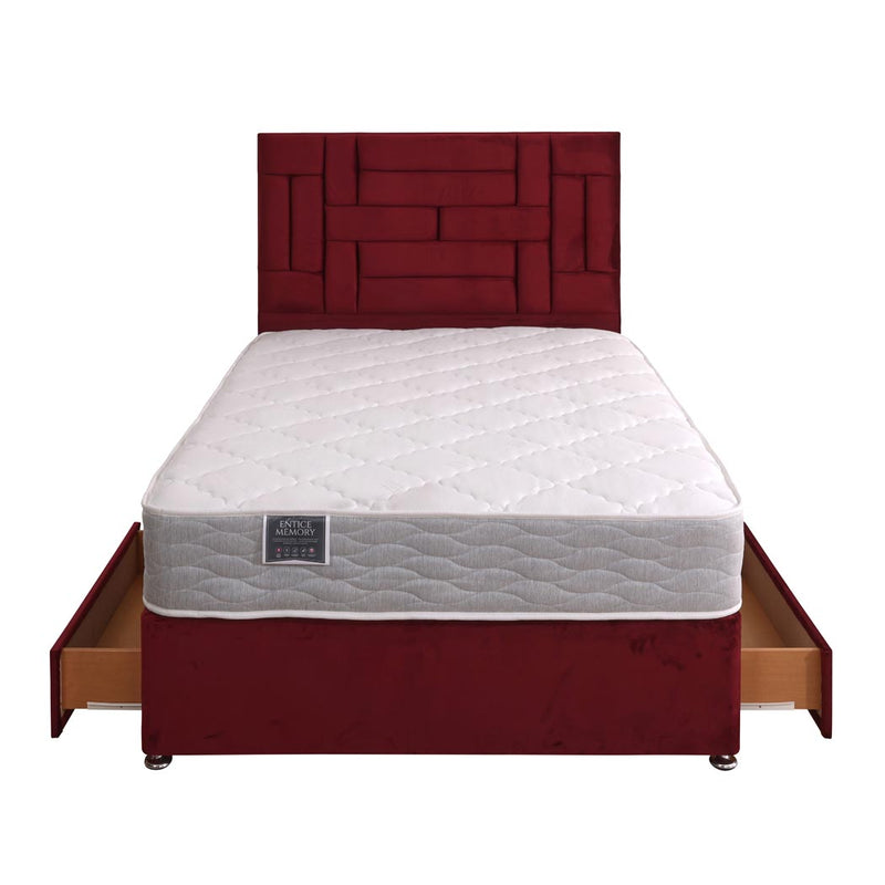 Entice Memory Coil Sprung Divan Bed Set