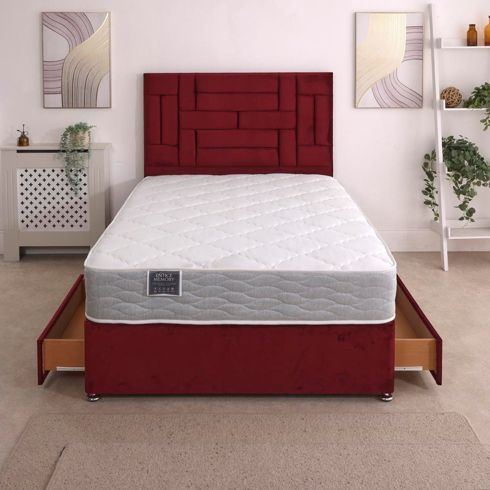 Entice Memory Coil Sprung Divan Bed Set