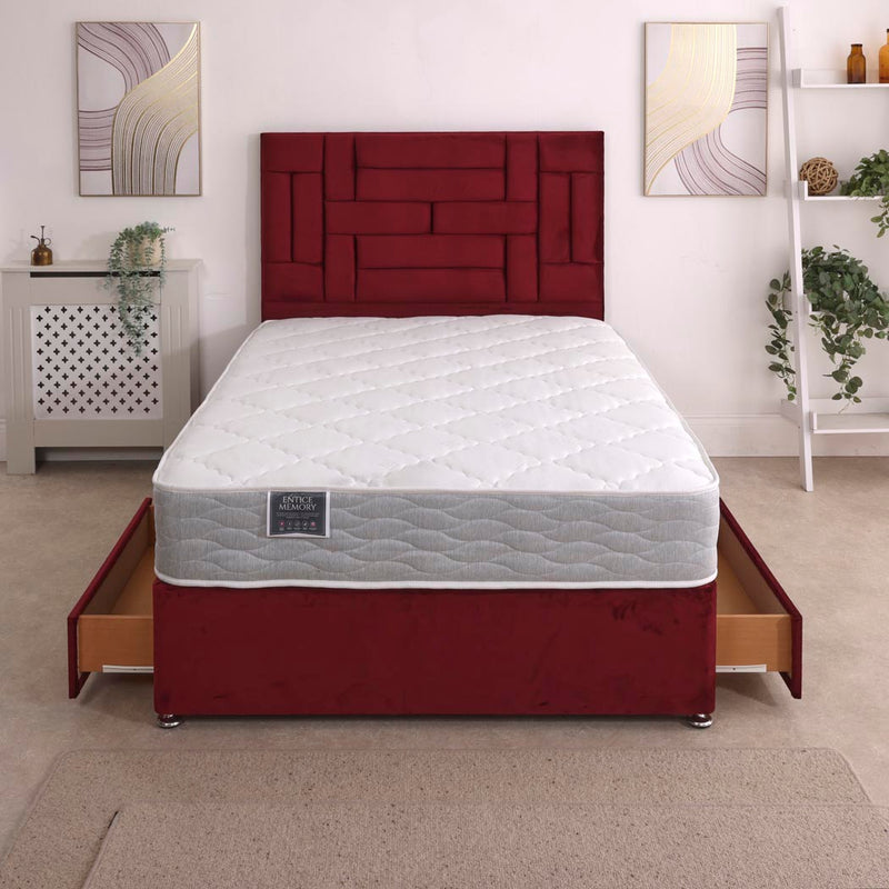 Entice Memory Coil Sprung Divan Bed Set