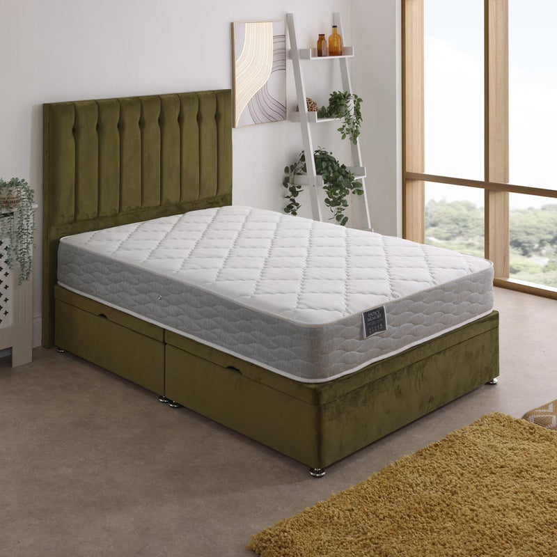 Entice Memory Coil Sprung Ottoman Side Lift Bed Set