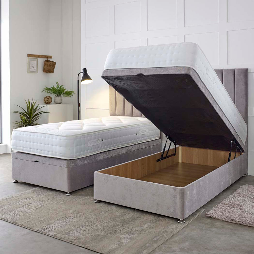Essential Guest Hotel Zip and Link 1500 Pocket Sprung Ottoman Divan Bed Set