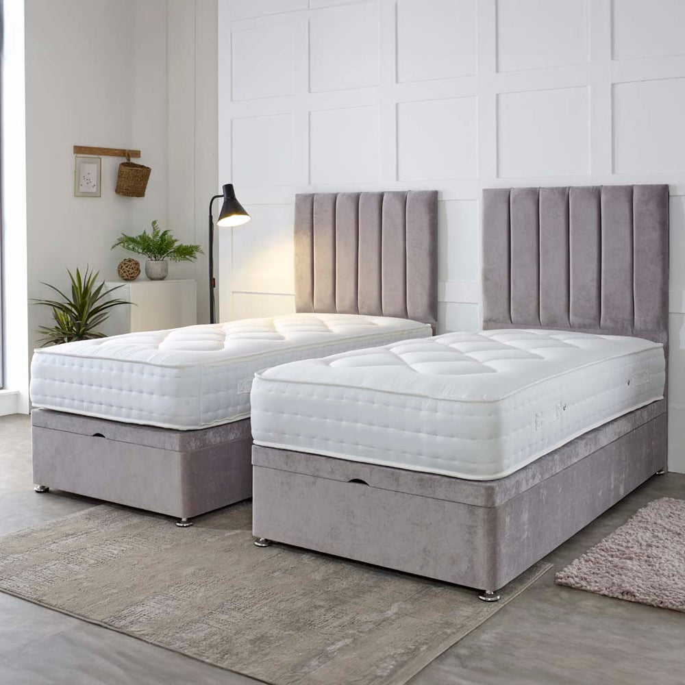 Essential Guest Hotel Zip and Link 1500 Pocket Sprung Ottoman Divan Bed Set