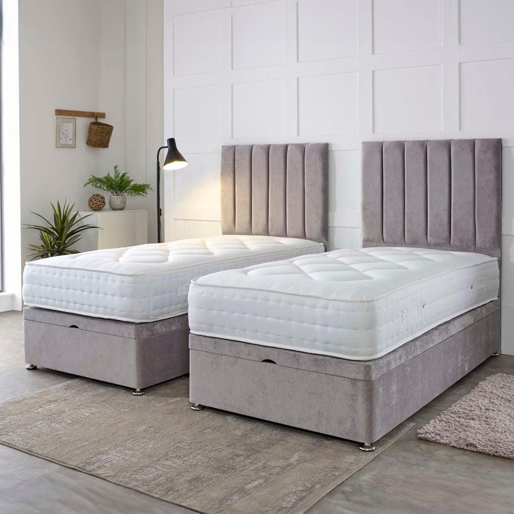 Essential Guest Hotel Zip and Link 1500 Pocket Sprung Ottoman Divan Bed Set