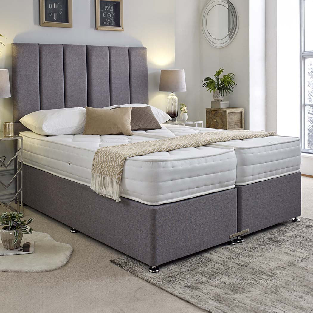 Essentials Guest Hotel Zip and Link 1500 Pocket Sprung Divan Bed Set