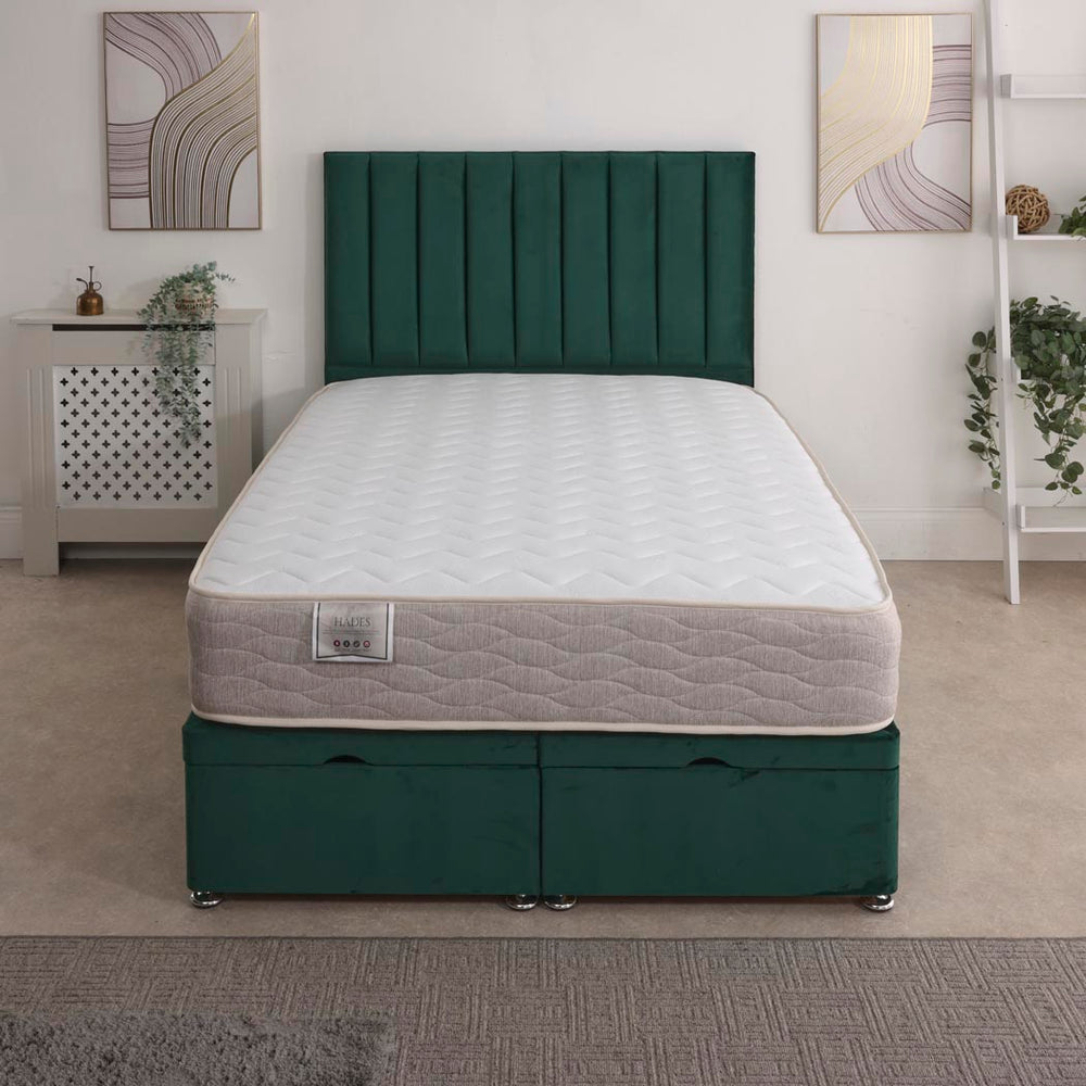 Hades Coil Sprung Ottoman End Lift Bed Set