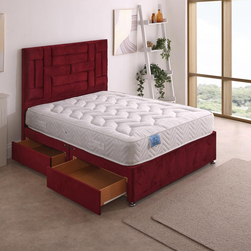 Hermes Open Coil Mattress – styled in a bedroom