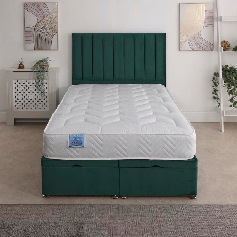 Hermes Coil Sprung Ottoman End Lift Bed Set