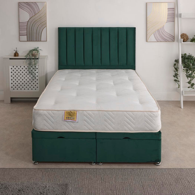 Lakonia Coil Sprung Ottoman End Lift Bed Set