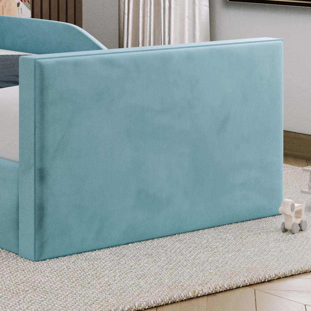 Lucas Kids Fabric Bed with Safety Rails