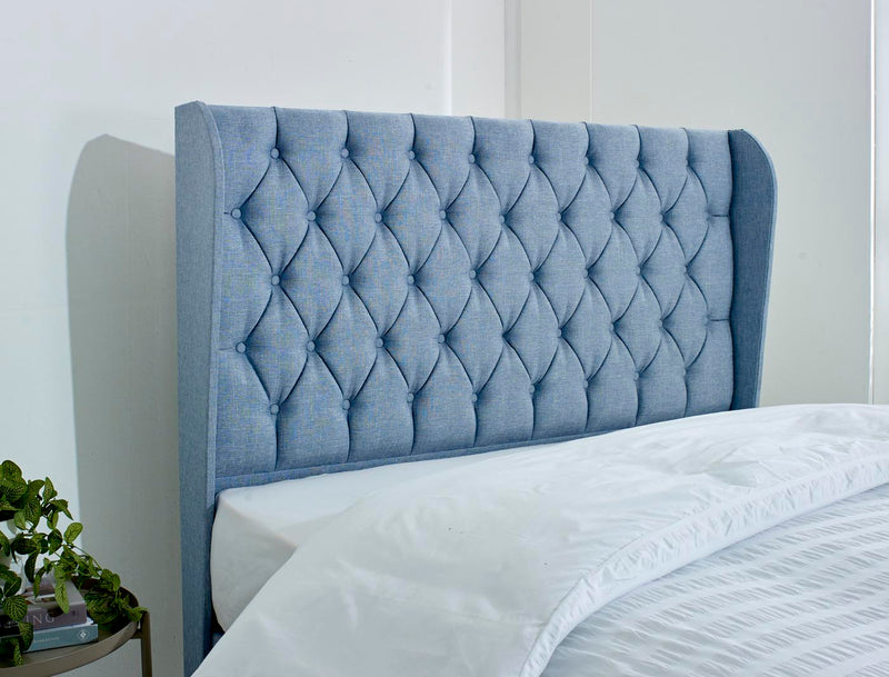 Manhattan Winged Floor Standing Upholstered Headboard