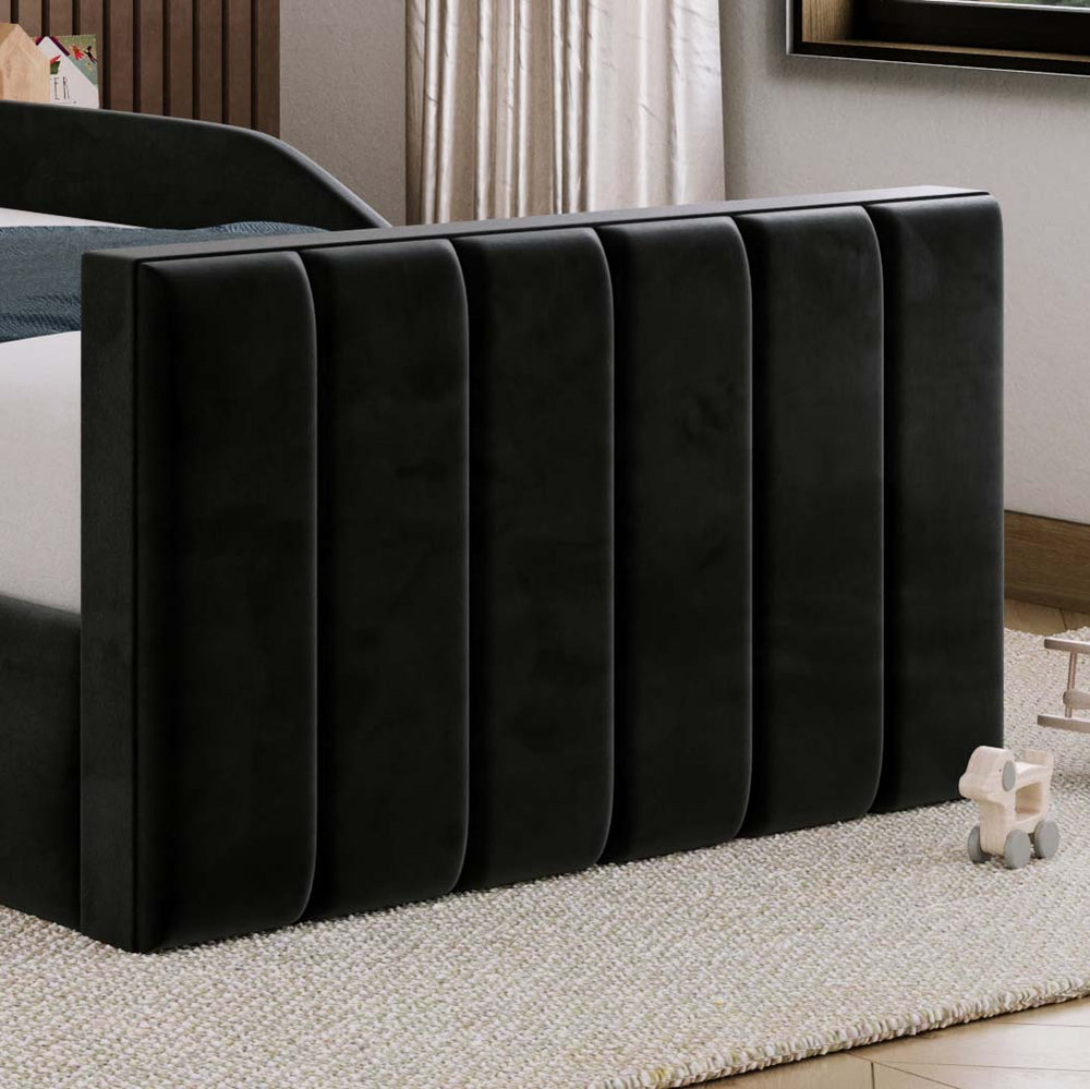 Matilda Kids Winged Fabric Bed with Safety Rails