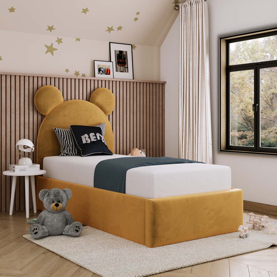 Mickey Mouse Kids Fabric Bed with Optional Storage