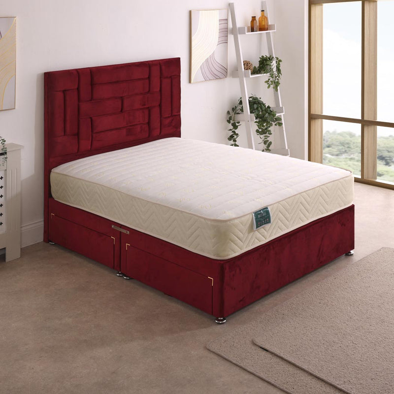 Midas Coil Sprung Divan Bed Set – styled in a bedroom