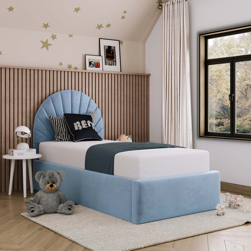 Millie Kids Fabric Bed with Optional Storage