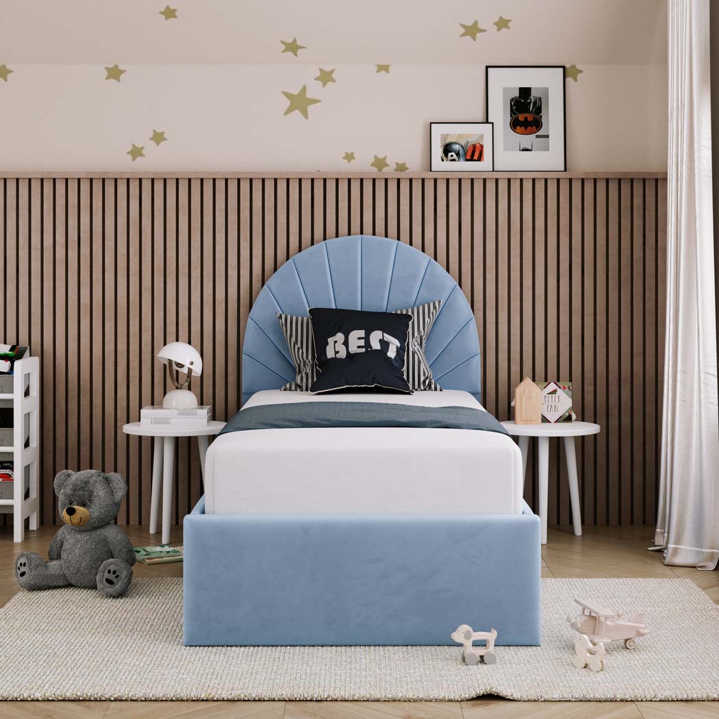 Millie Kids Fabric Bed with Optional Storage