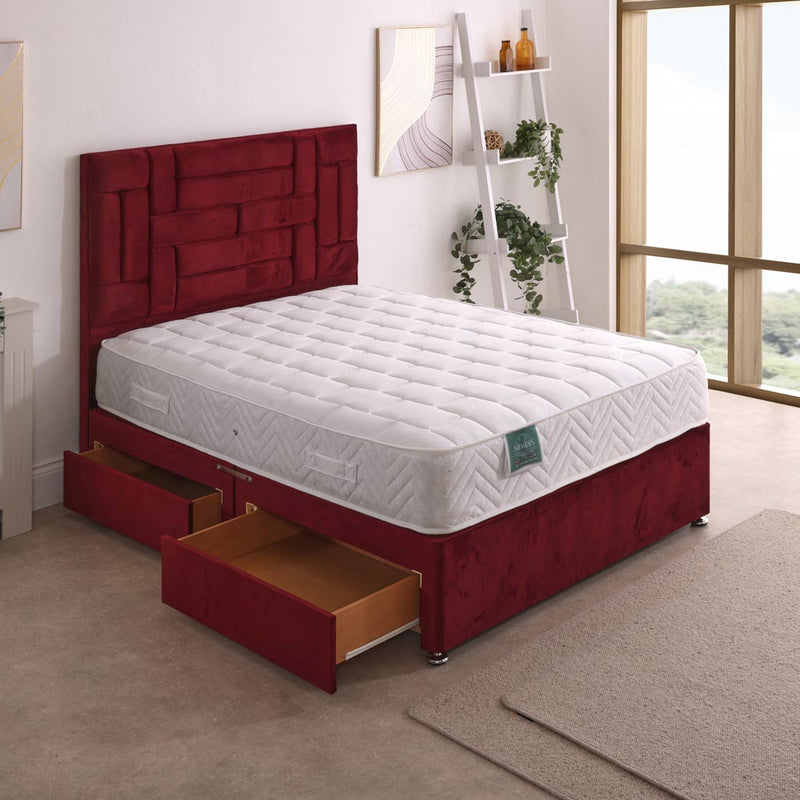 Nemesis Open Coil Mattress – styled in a bedroom
