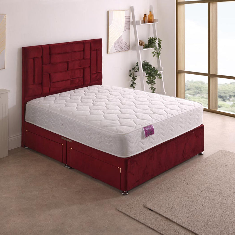 Orion Coil Sprung Divan Bed Set – styled in a bedroom