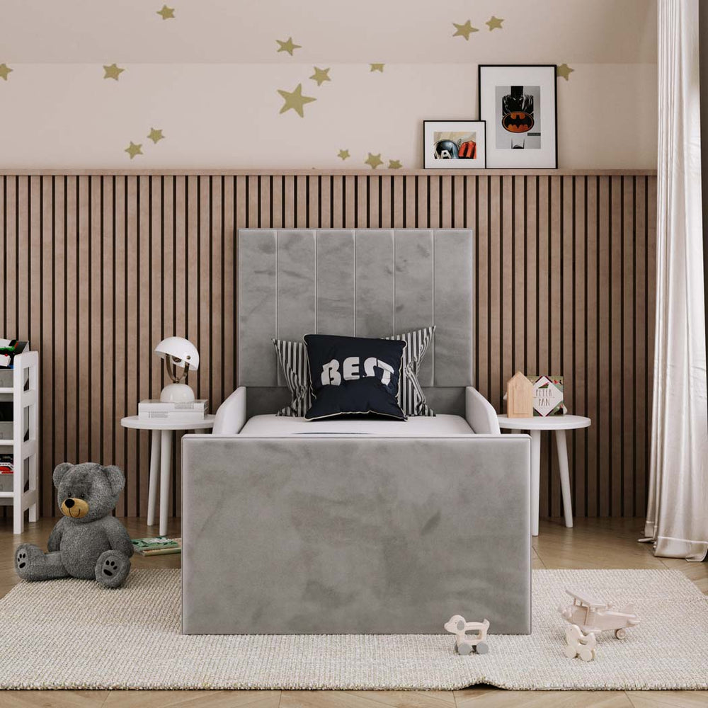 Parker Kids Fabric Bed with Safety Rails