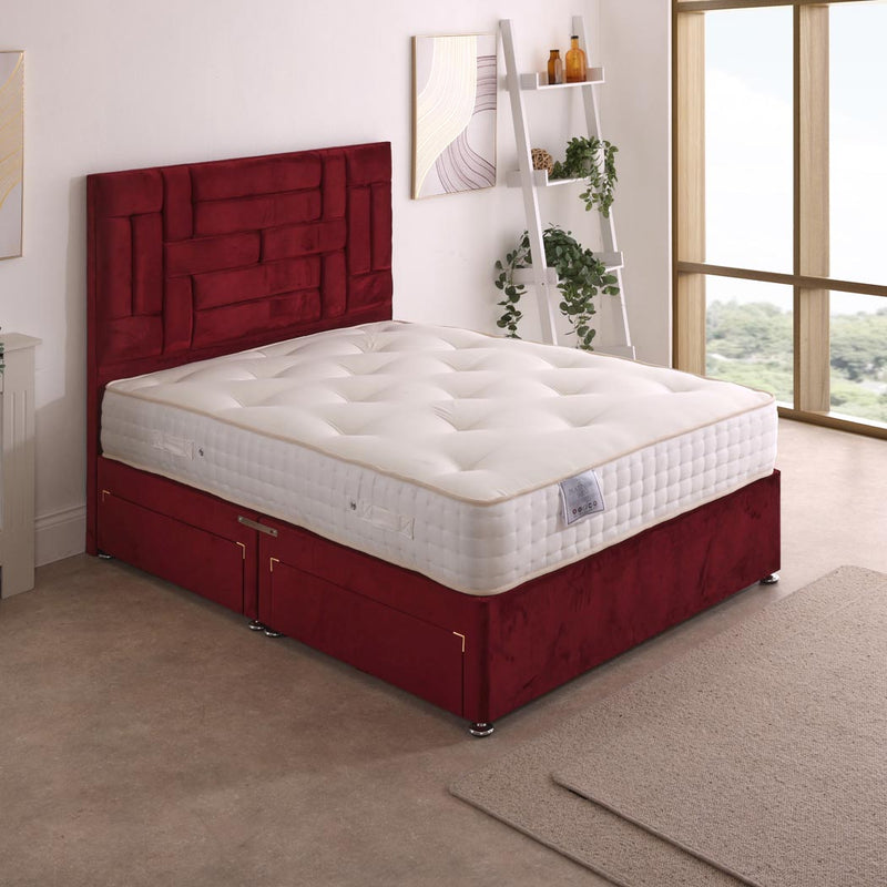 Platinum 5000 Pocket Sprung Intelligent Memory Divan Bed Set – styled in a bedroom