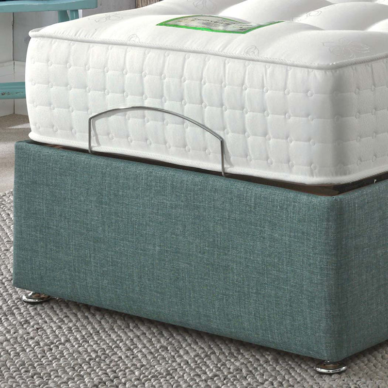 Premier Natural 1500 Pocket Sprung Electric Adjustable Bed Set – close-up of base corner detail