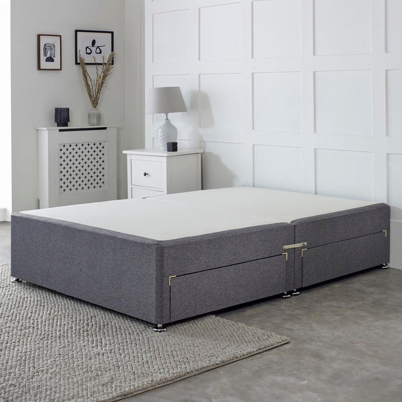 Premium Sprung Top Storage Divan Bed Base – styled in a bedroom