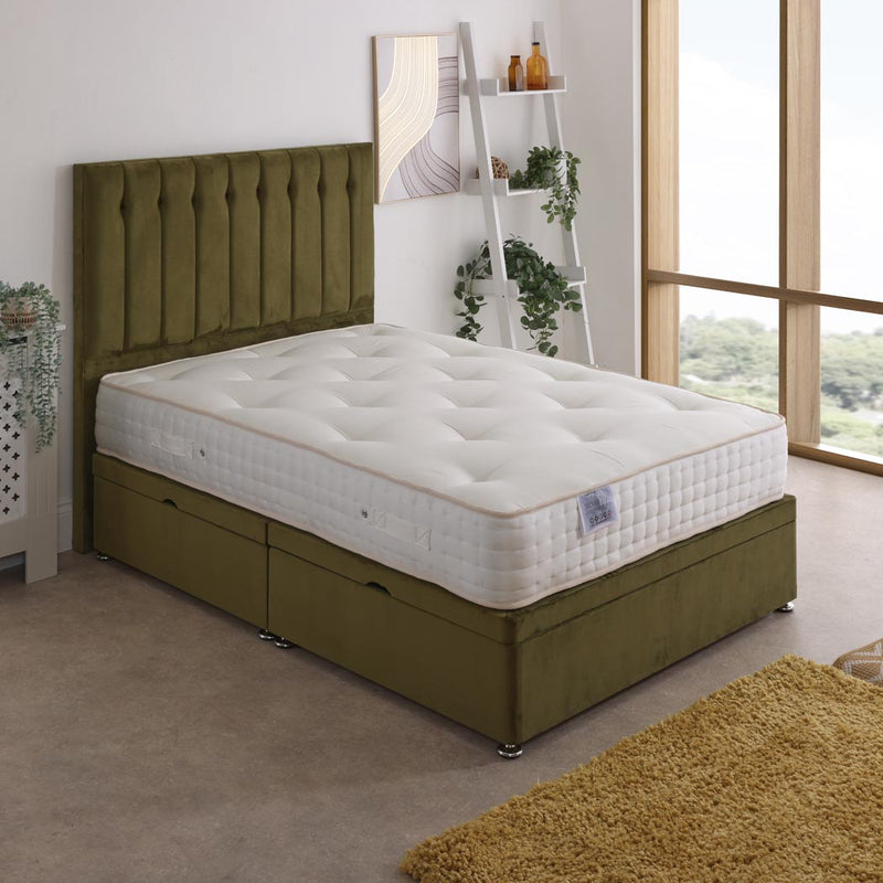 Comfort Silver 2000 Fibre And Pocket Sprung Ottoman Side Lift Bed Set