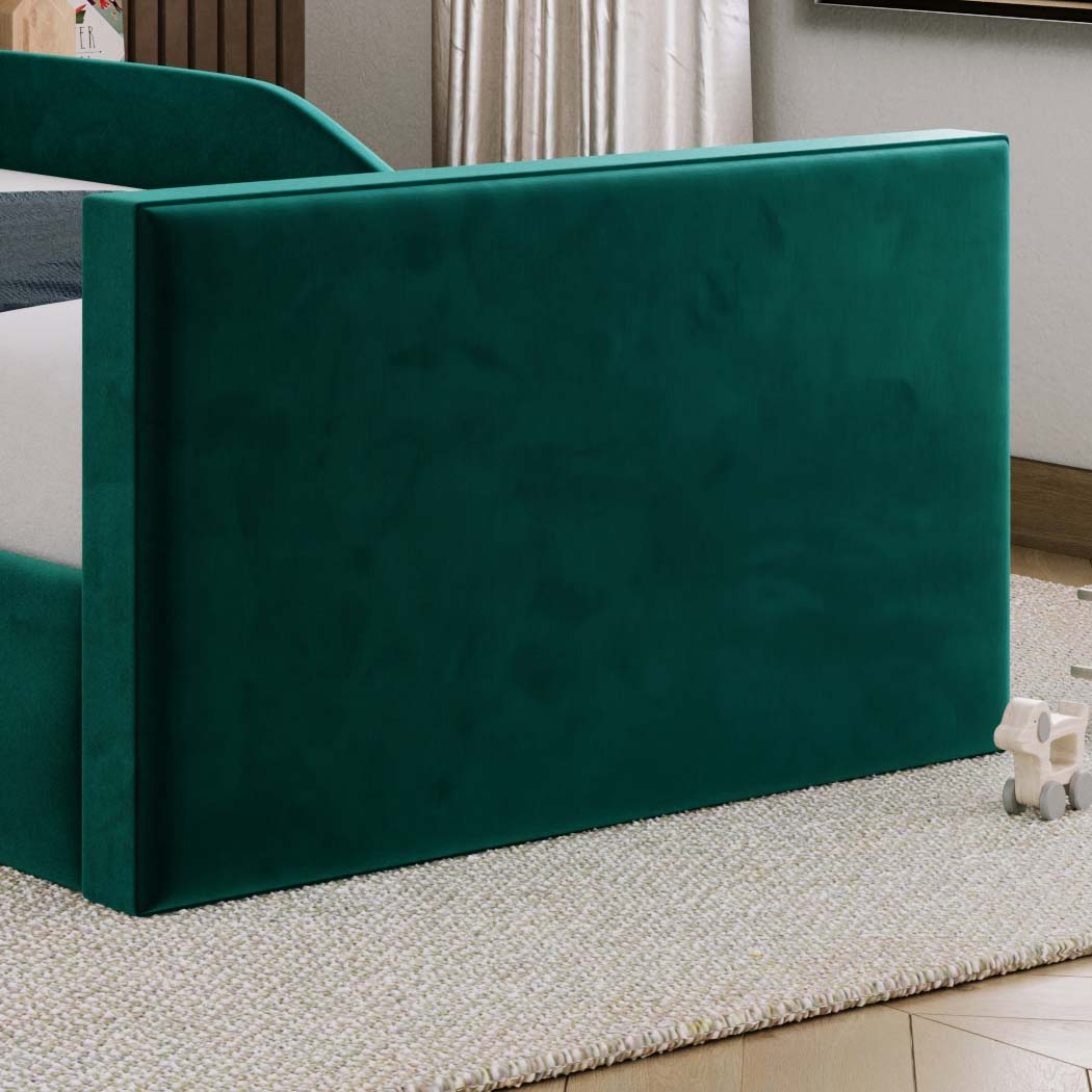 Sebastian Kids Fabric Bed with Safety Rails