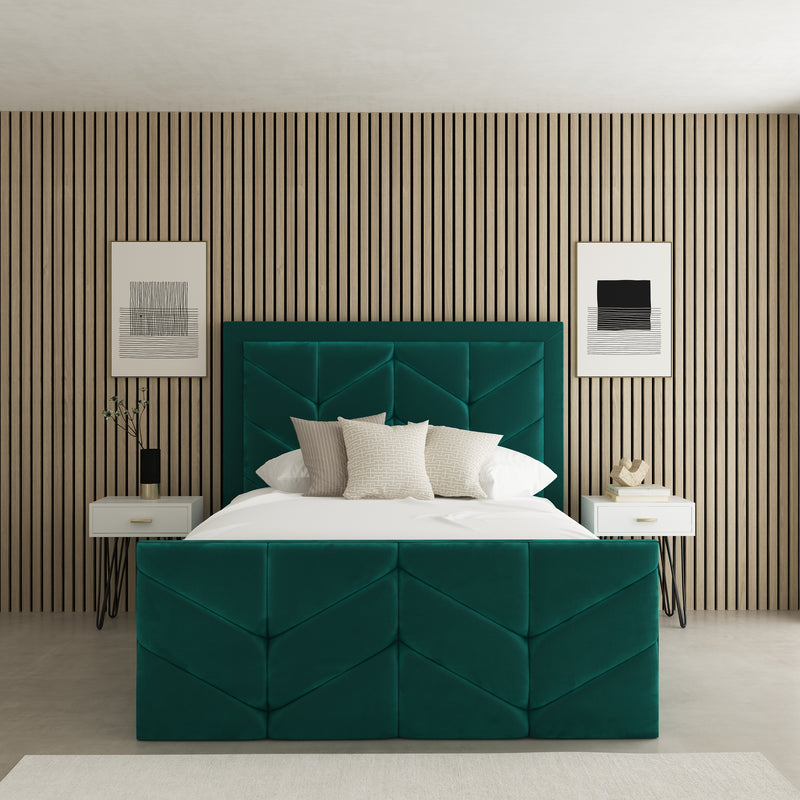 Seville Fabric Upholstered Bed Frame – styled in a bedroom