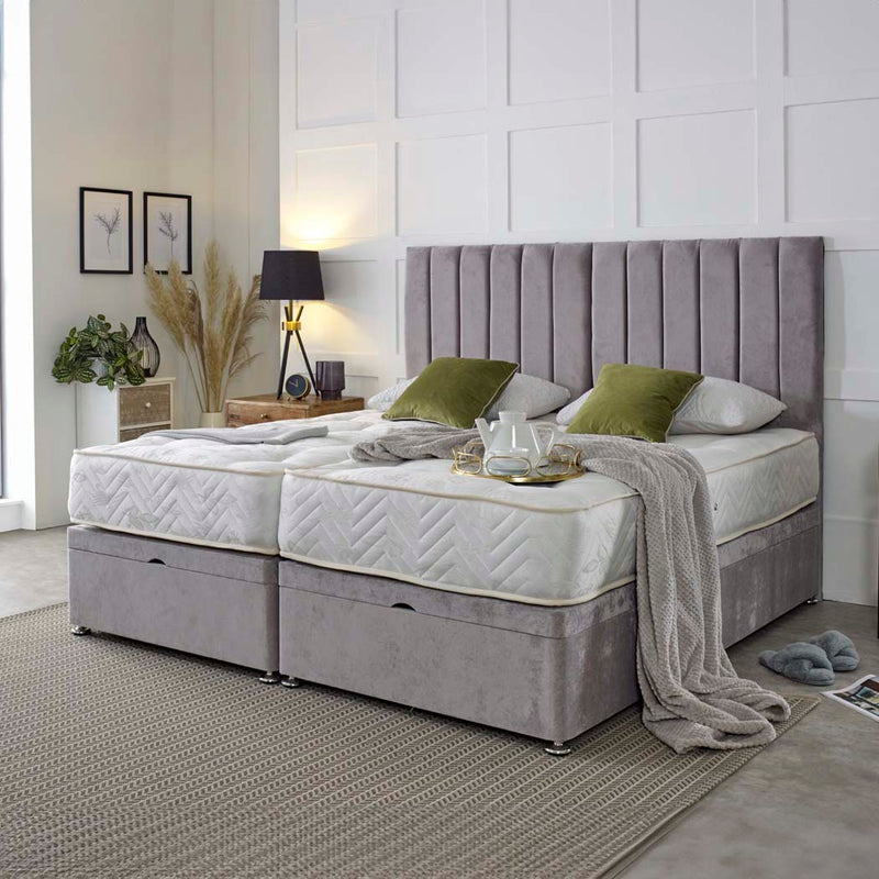 Supreme Guest Hotel Zip and Link 1500 Pocket Sprung Ottoman Divan Bed Set