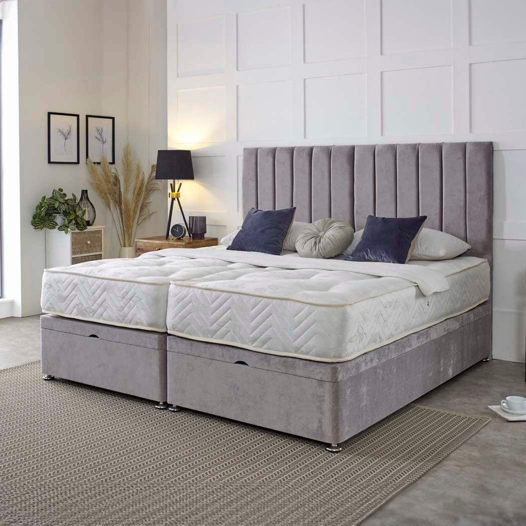 Supreme Guest Hotel Zip and Link 1000 Pocket Sprung Ottoman Divan Bed Set
