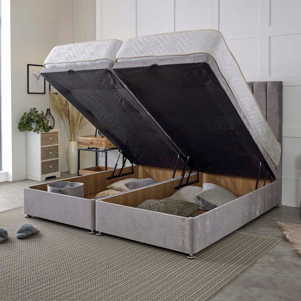 Supreme Guest Hotel Zip and Link 1000 Pocket Sprung Ottoman Divan Bed Set