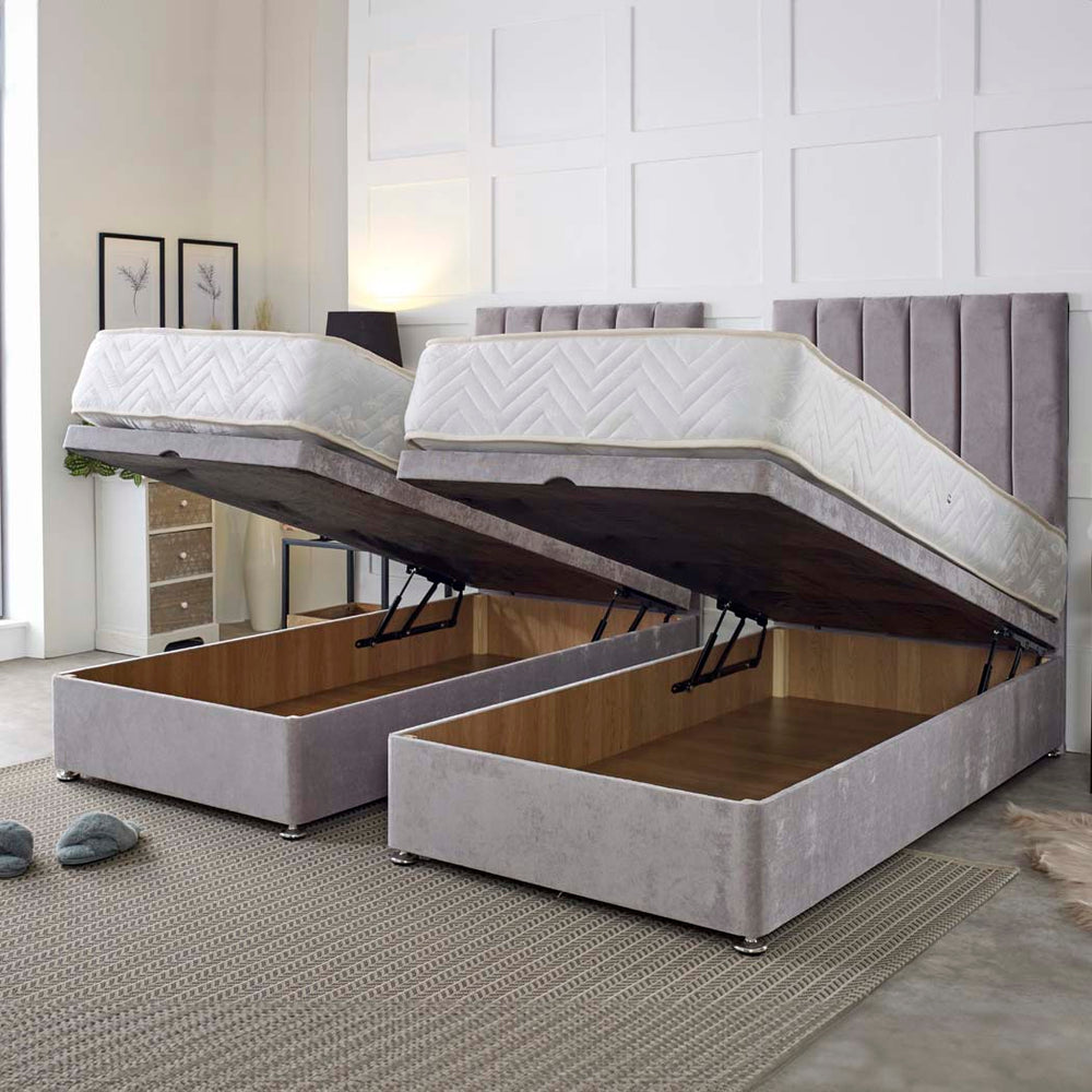Supreme Guest Hotel Zip and Link 1000 Pocket Sprung Ottoman Divan Bed Set