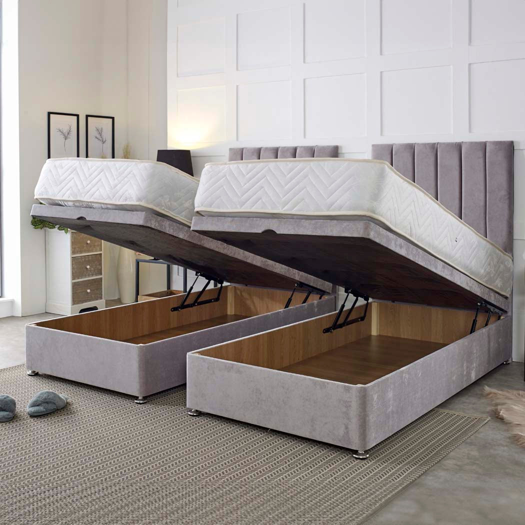 Supreme Guest Hotel Zip and Link 1000 Pocket Sprung Ottoman Divan Bed Set