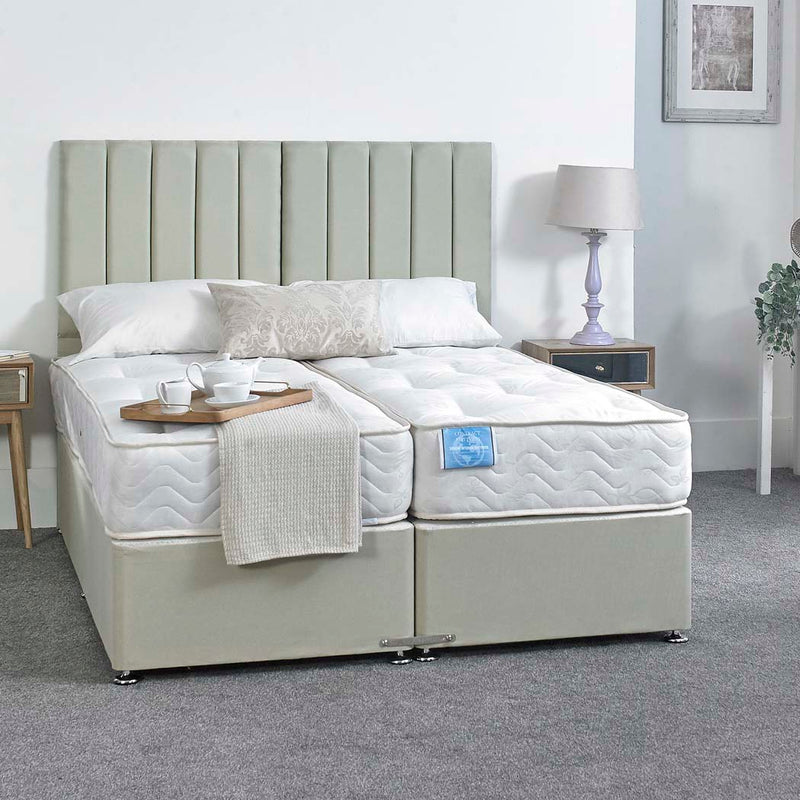 Supreme Guest Hotel Zip and Link 1500 Pocket Sprung Mattress – styled in a bedroom