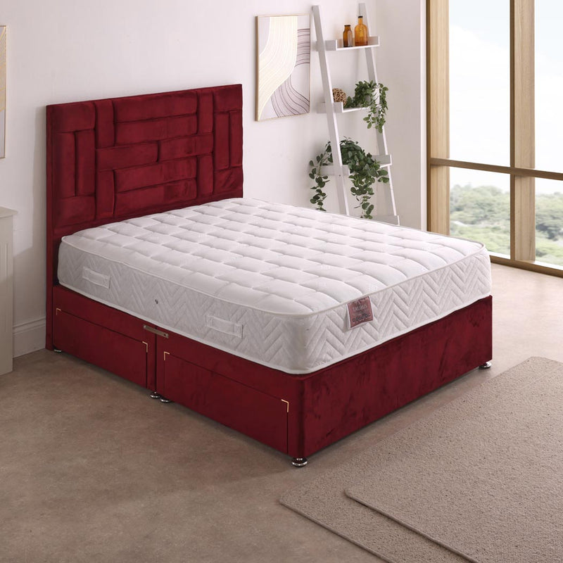 Taurus 1000 Pocket Sprung Divan Bed Set – styled in a bedroom