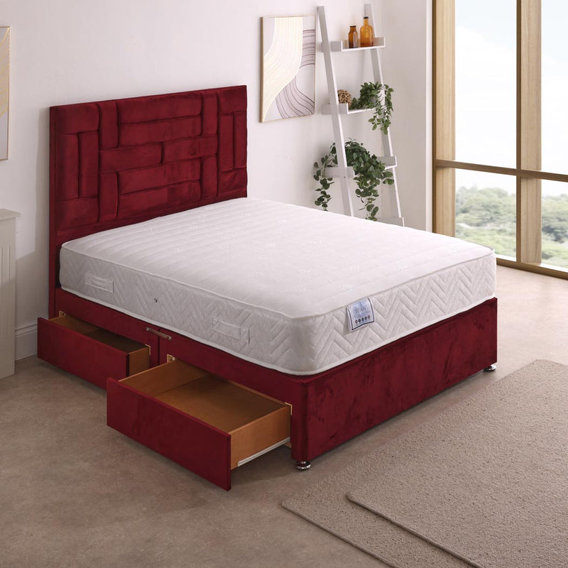 Titan Open Coil Mattress – styled in a bedroom