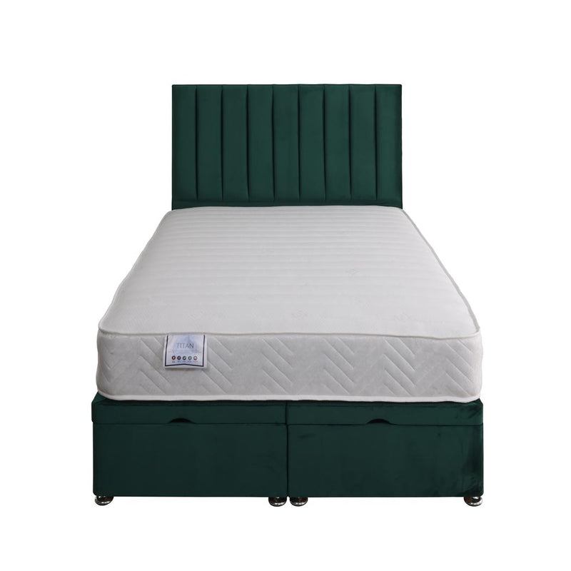 Titan Coil Sprung Ottoman End Lift Bed Set