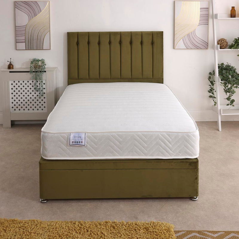 Titan Coil Sprung Ottoman Side Lift Bed Set