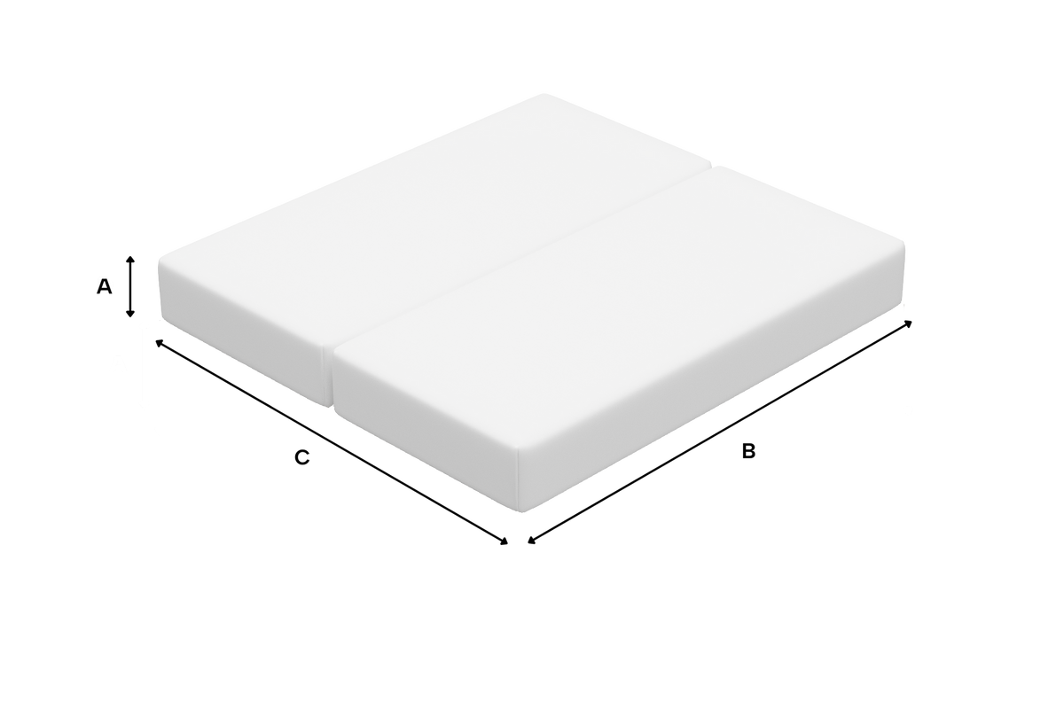 Zip and link mattress dimensions illustration