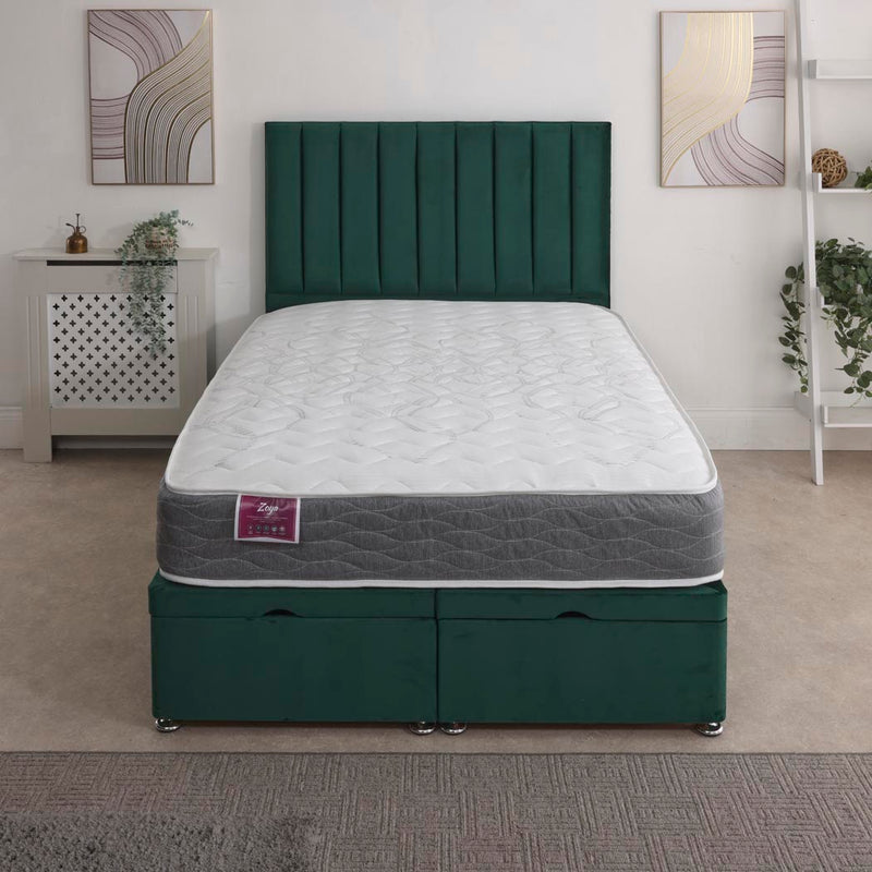 Zoya Coil Sprung Ottoman End Lift Bed Set