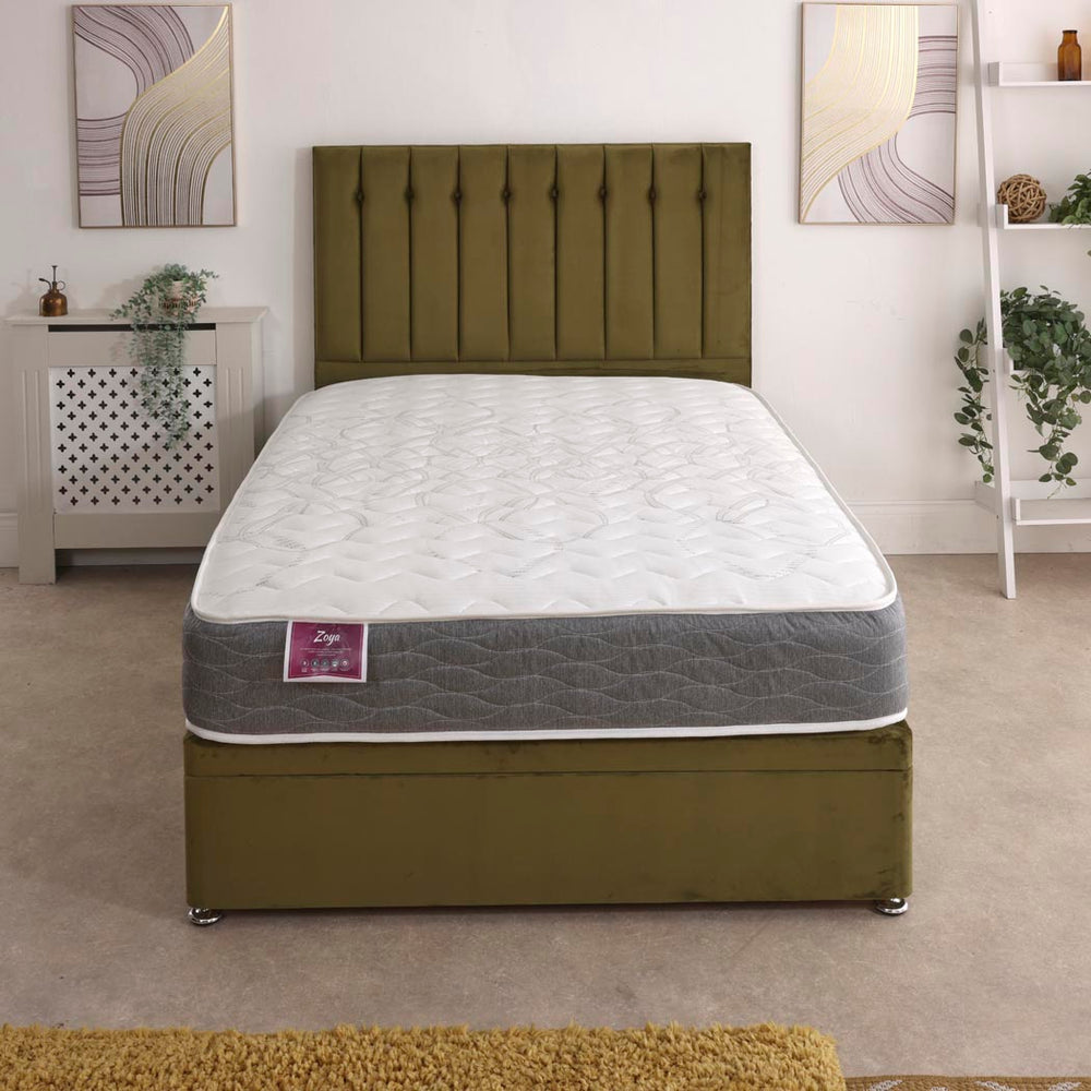 Zoya Coil Sprung Ottoman Side Lift Bed Set