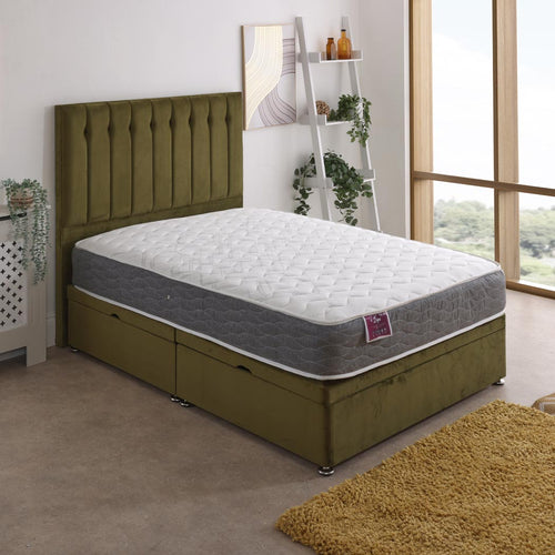 Zoya Coil Sprung Ottoman Side Lift Bed Set